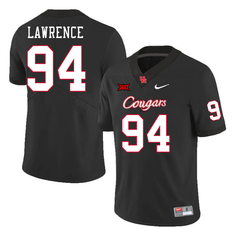 Men #94 Garfield Lawrence Houston Cougars Big 12 XII College Football Jerseys Stitched-Black - Click Image to Close